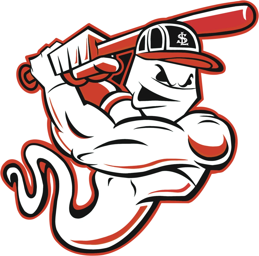 Salt Lake Phantoms ghost mascot swinging a bat